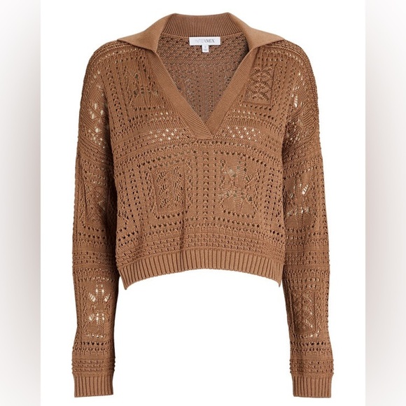 INTERMIX
Suki Pointelle Knit Polo Sweater - Picture 2 of 9